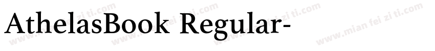 AthelasBook Regular字体转换